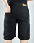 BERMUDA CORTE CHINO ABIEL NEGRA REGULAR FIT - comprar online