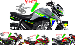 Kit Faixas Brasileirinha Fan Titan Start Cargo Adesivo Moto Brasil