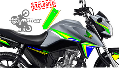 Kit Faixas Brasileirinha Fan Titan Start Cargo Adesivo Moto Brasil - Adesivos Matrix