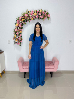 Vestido Clarice - Azul Tam P - comprar online