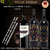 Promoção de vinhos com três garrafas: Tinto Seco, Por Mi Vieja Blend e Por Mi Vieja Malbec, com destaque para a oferta "Compre 2 Leve 3".