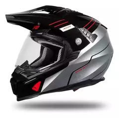 Casco Moto Ufo Aries Cross Enduro Ruta C/ Doble Visor Top