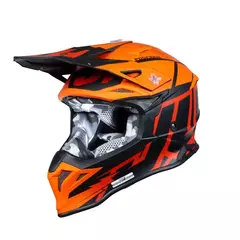 CASCO J39 POSEIDON FLUOR ORANGE / RED / BLACK JUST1