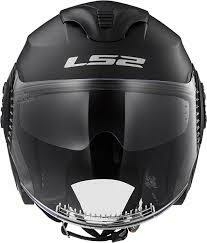 casco abierto ls2 verso single mono matt black - comprar online