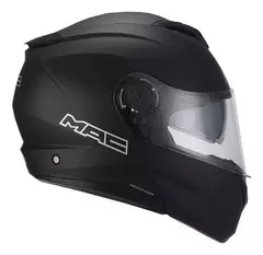 Casco Moto Rebatible Mac Ls2 Rock Solid Negro Mate