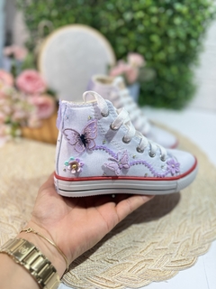 Tênis Estilo All Star personalizado infantil - Mimos da lis Laço 