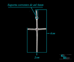 Pingente Cruz Palito | Prata 925 - Flepz Company | Joias em pratas 925/950