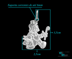 Pingente Tio Patinhas | Prata 925 - Flepz Company | Joias em pratas 925/950