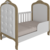 Quarto Completo Bebê Provençal Moveis Peroba Elo berço com capitonê - DORALAR MOVEIS E ELETRO LTDA