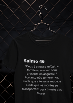 Camiseta do Salmo 46 - preta - comprar online