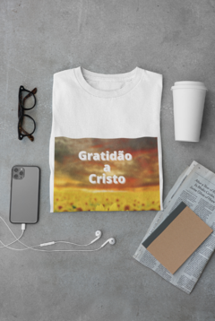 Camiseta - Gratidão a Cristo - Girassol aberto na internet