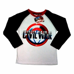 Remera manga larga Avengers Civil War