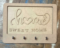 PLACA 4 PORTAS CHAVES HOME SWEET HOME OA1119