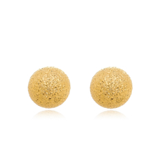 Brinco com bolinha craqueladas folheado em ouro 18k - comprar online