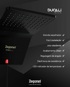 Ducha Ducali Eletronica 127v - 220v - Black - comprar online