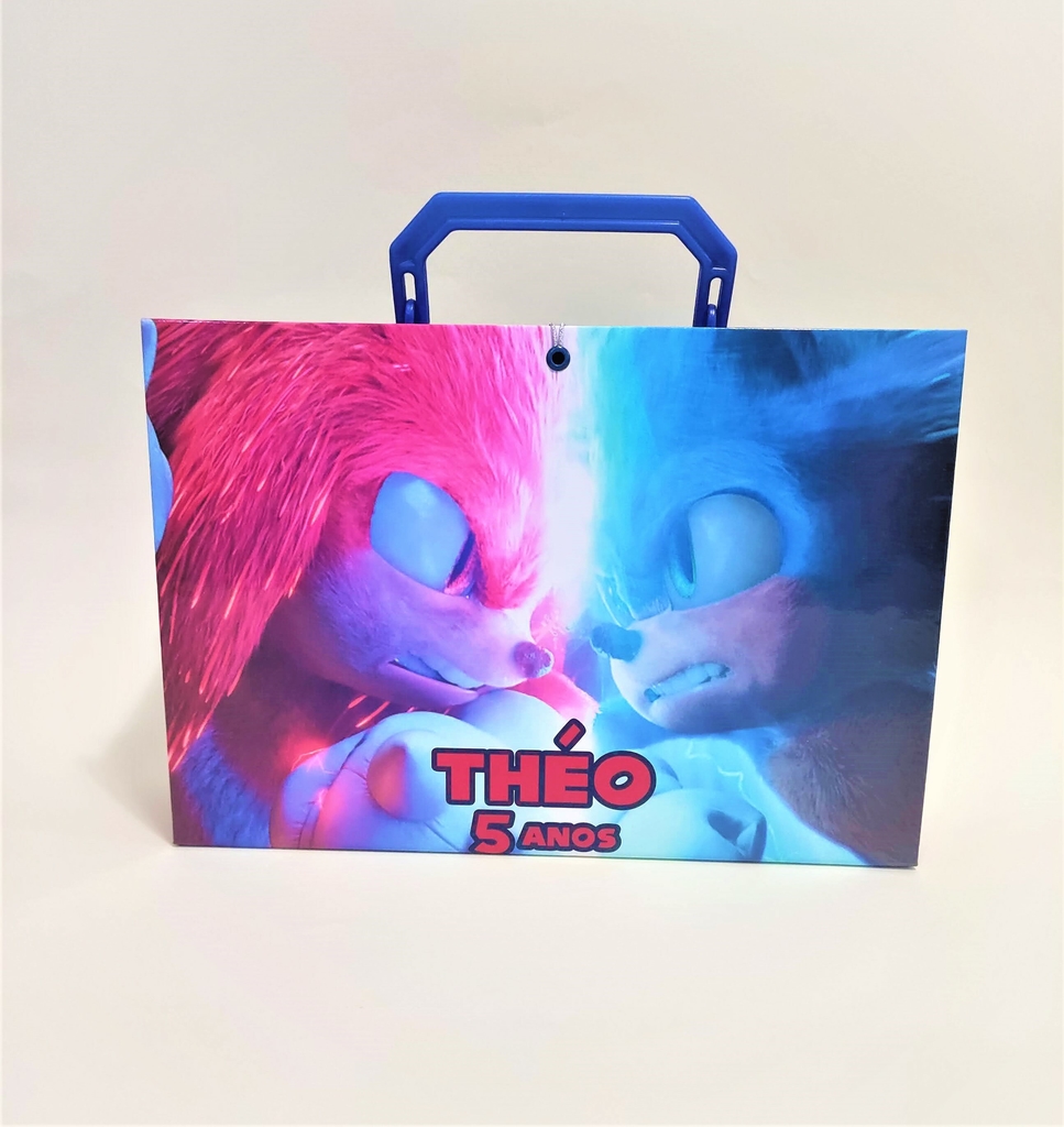 kit Lembrancinha Aniversário Sonic 10 Jogos da Memória Personalizados