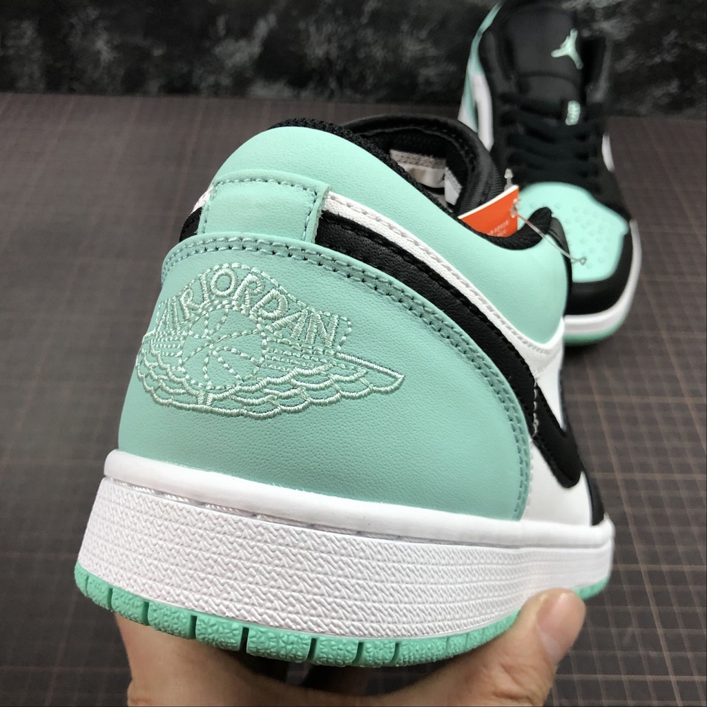 Nike air jordan 1 low white clearance emerald rise-black