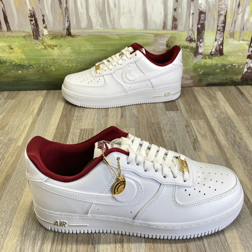 Air force 1 store red and gold