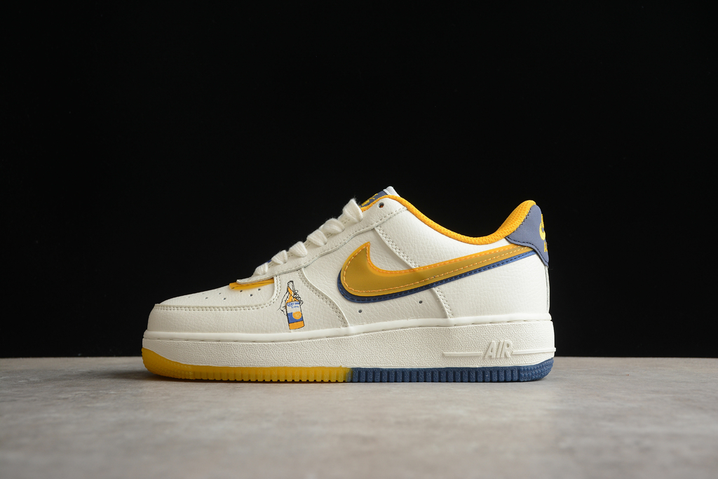 Air force ones sales with yellow