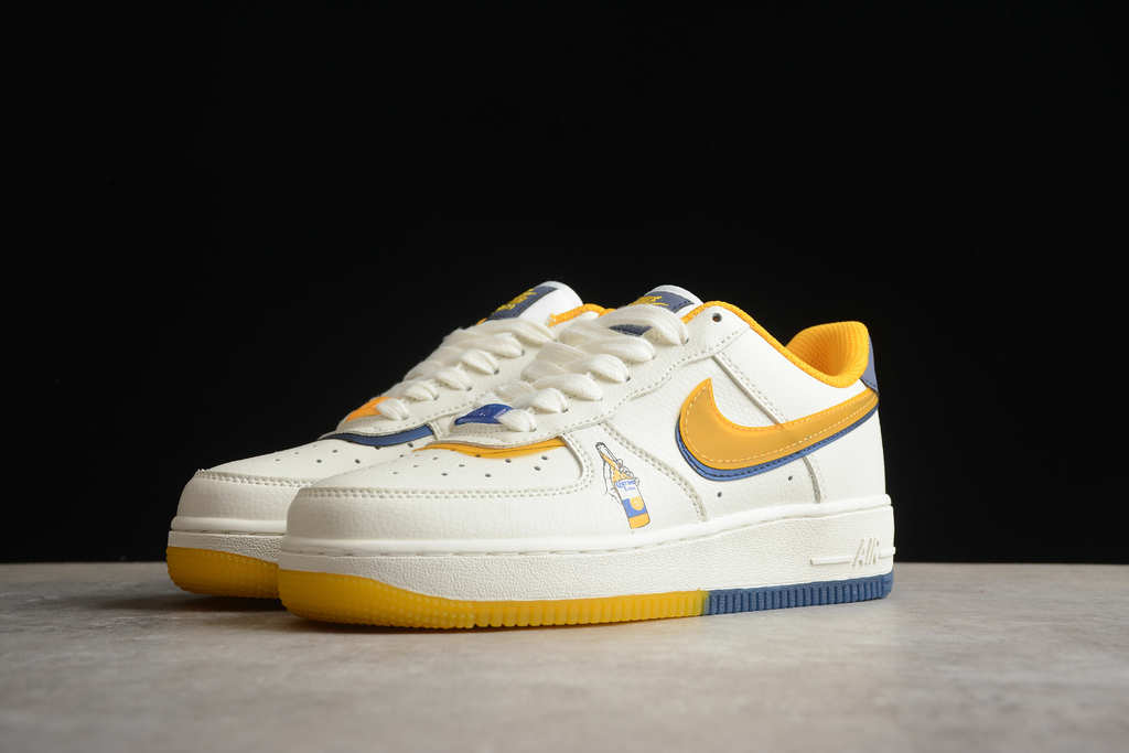 White air force 1 with store yellow tick