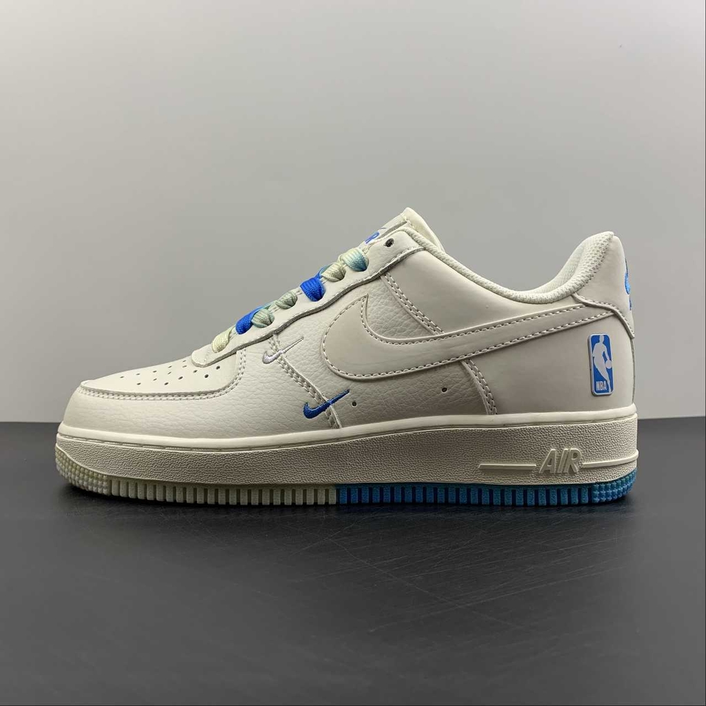 Grey and blue nike air store force 1