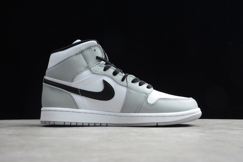 Air jordan 1 hot sale mid grey black