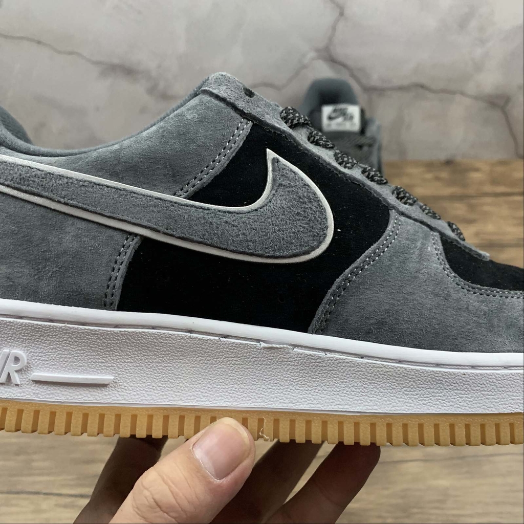 air force ones grey and black