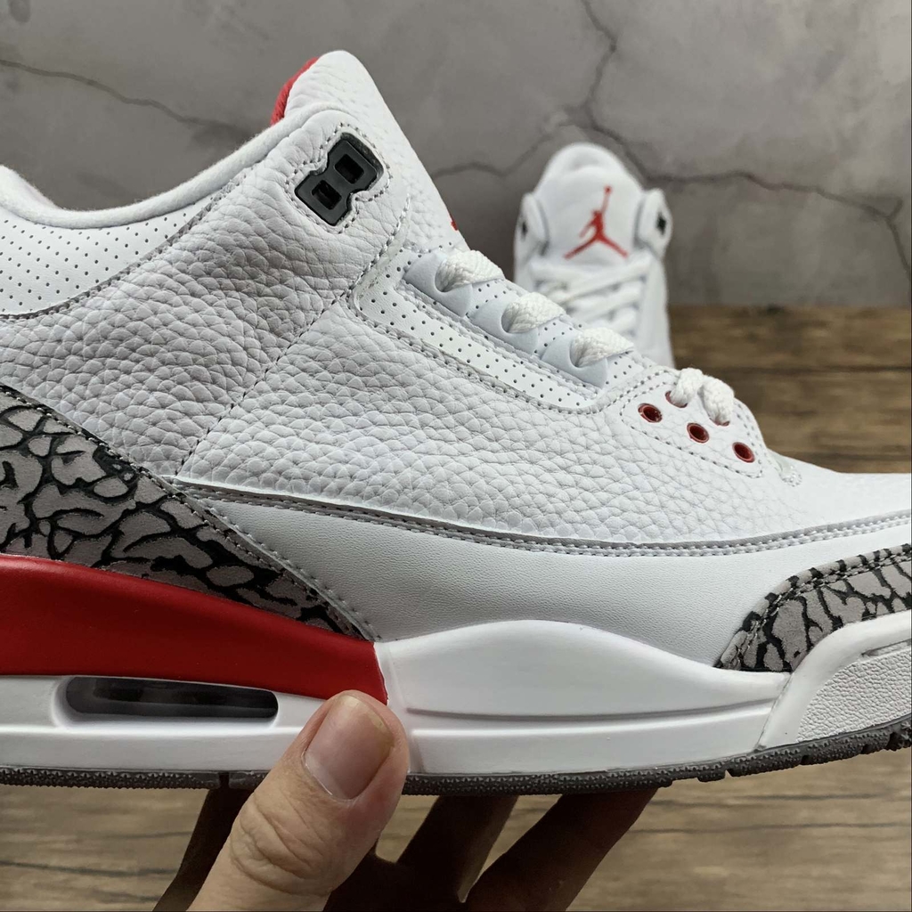 Air jordan 3 store branco e vermelho