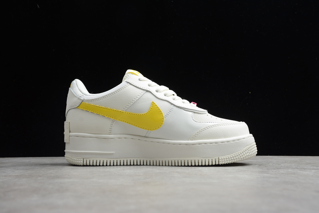 Nike air force 1 white store bicycle yellow