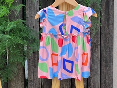 VESTIDO BEBÊ FABI | Abstrato Alegria - comprar online