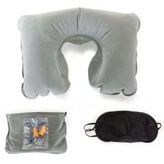 Travesseiro inflável personalizado e revestido de veludo máscara para olhos de cetim - comprar online