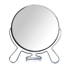 Espelho De Maquiagem Metal 6" Dupla Face Com Aumento - Mkt Brindes Personalizados 
