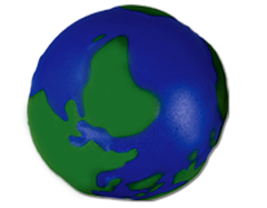 Bolinha Globinho Mapa Mund em Pu personalizada com seu logo - comprar online