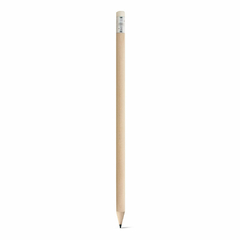 Lápis apontado com borracha. Grau de dureza: HB. ø7 x 190 mm
