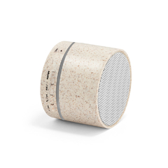 Imagem do Caixa de som portátil personalizada e confeccionada em fibra de palha de trigo e ABS com microfone