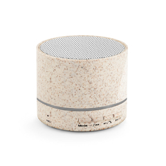 Caixa de som portátil personalizada e confeccionada em fibra de palha de trigo e ABS com microfone - comprar online