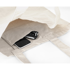 Sacola personalizada confeccionada em algodão canvas com bolso interior - loja online