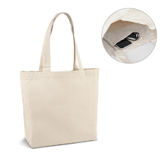 Sacola personalizada confeccionada em algodão canvas com bolso interior - comprar online