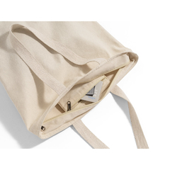 Sacola personalizada com seu logo em 100% algodão (280 g/m²) com fecho e bolso interior. - Mkt Brindes Personalizados 