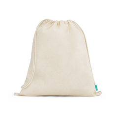 Sacola tipo mochila com cordão em algodão orgânico e personalizada com seu logo - comprar online
