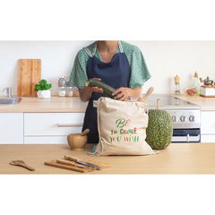 Sacola tipo mochila com cordão em algodão orgânico e personalizada com seu logo - Mkt Brindes Personalizados 