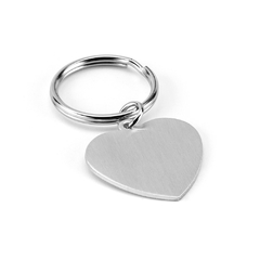 Chaveiro metal personalizado em formato de coração - comprar online