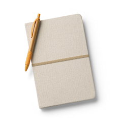 Caderno com capa dura em linho e Cantos redondos personalizada com seu logo - comprar online
