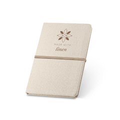 Caderno com capa dura em linho e Cantos redondos personalizada com seu logo - Mkt Brindes Personalizados 