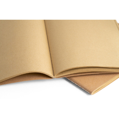 Imagem do Caderno A5 com capa em cartão e cantos redondos e personalizado com seu logo