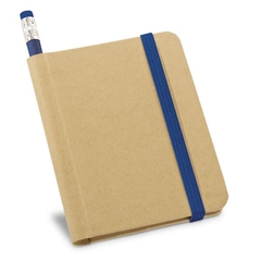 bloco de anotação de bolso ecológico personalizado com lápis. na internet