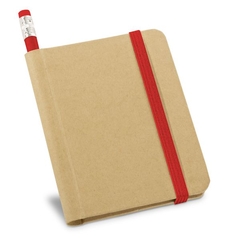 bloco de anotação de bolso ecológico personalizado com lápis. - Mkt Brindes Personalizados 
