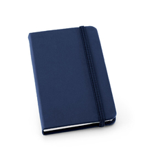 Caderno personalizado de bolso tipo moleskine com 80 folhas não pautadas, capa dura em couro sintético - Mkt Brindes Personalizados 