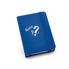 Caderno de bolso personalização com 80 folhas não pautadas capa dura em couro sintético - Mkt Brindes Personalizados 