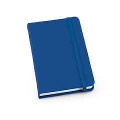 Caderno personalizado de bolso tipo moleskine com 80 folhas não pautadas, capa dura em couro sintético